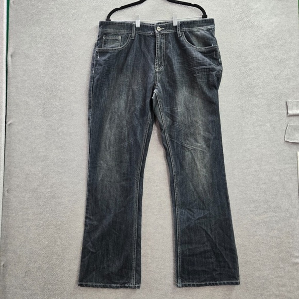 I Jeans By Buffalo Men Jeans 38x32 Blue Kenneth Slim Boot Dark Wash